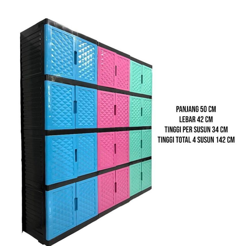 Lemari Plastik Jumbo 4 Susun Warna Lemari Pakaian Plastik Lemari Plastik Susun Lemari 2 Susun Lemari