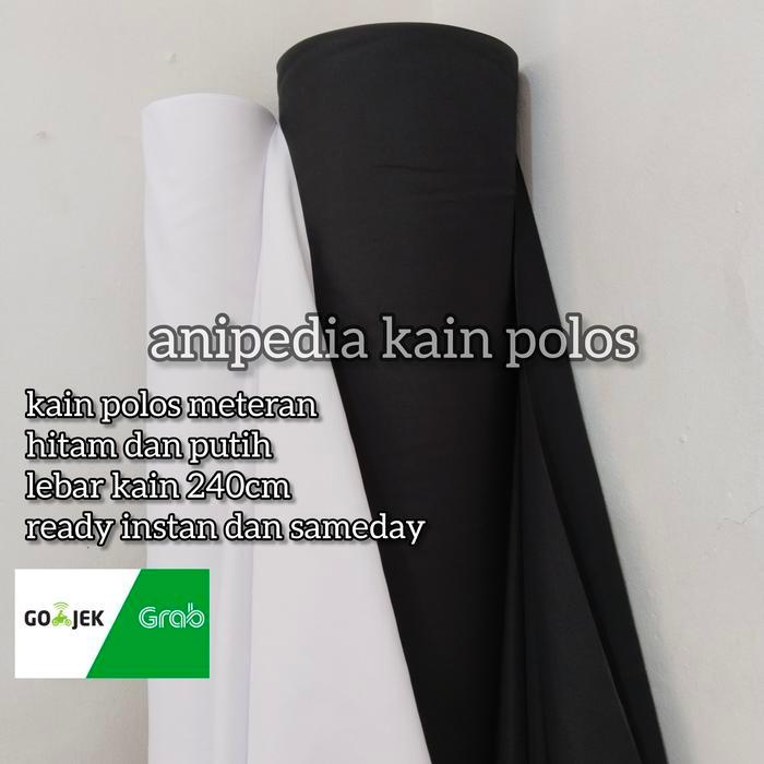 KAIN POLOS METERAN HITAM LEBAR KAIN 240CM KAIN BACKGROUND MIKROSILK