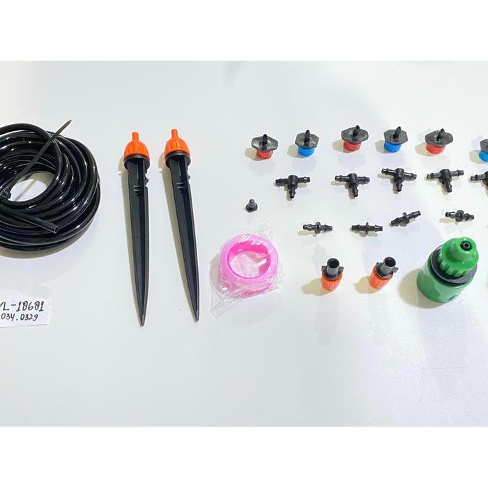 Paket Irigasi Drip 5M - 5 Meter Automatic Micro Drip Misting Irrigation System Diy Greenhouse Spray