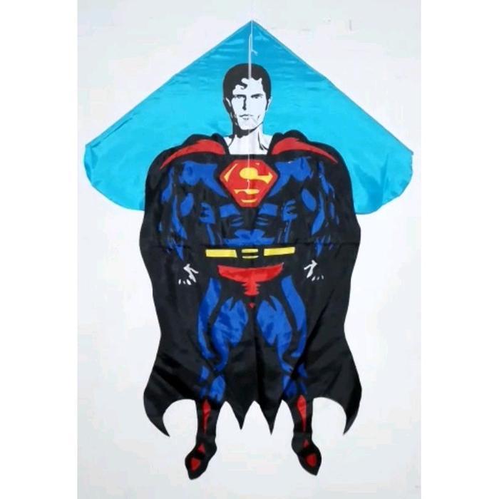 Layang Layang Karakter Superhero Superman Layangan Kain Keren