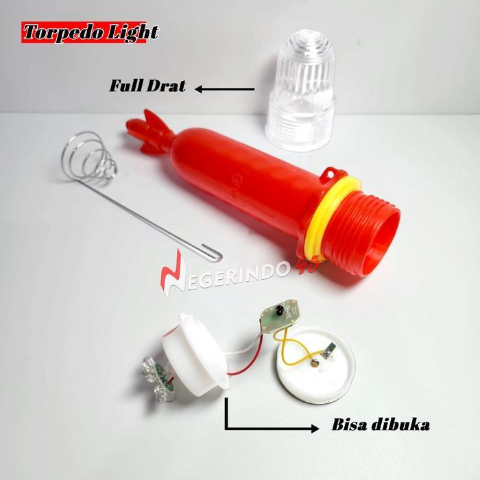 NEW TORPEDO LIGHT LED / LAMPU TORPEDO / LAMPU KLIP NELAYAN WARNA WARNI