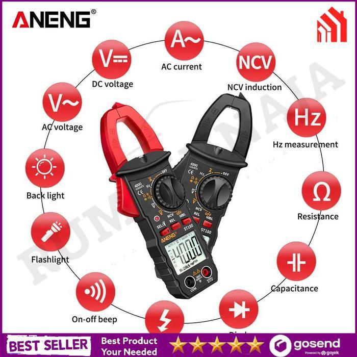 Tang Ampere Multitester Digital Multimeter Meter Watt AC DC Voltage