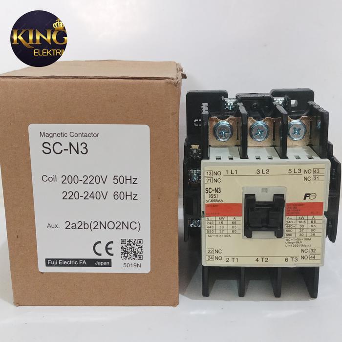 MAGNETIC KONTAKTOR / CONTACTOR FUJI SC-N3 SCN3 SCN-3 ELEKTRIK MAGNETIK