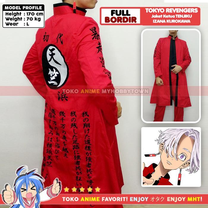 Jaket Jubah Coat Izana Kuroka Tokyo Revengers ket Yokohama Tenjiku Gang - Jaket Cosplay Anime -