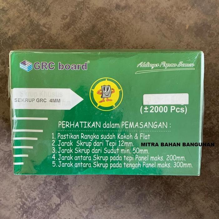 Skrup Sekrup GRC Board 4MM ( 1 DUS ) Sale 15%