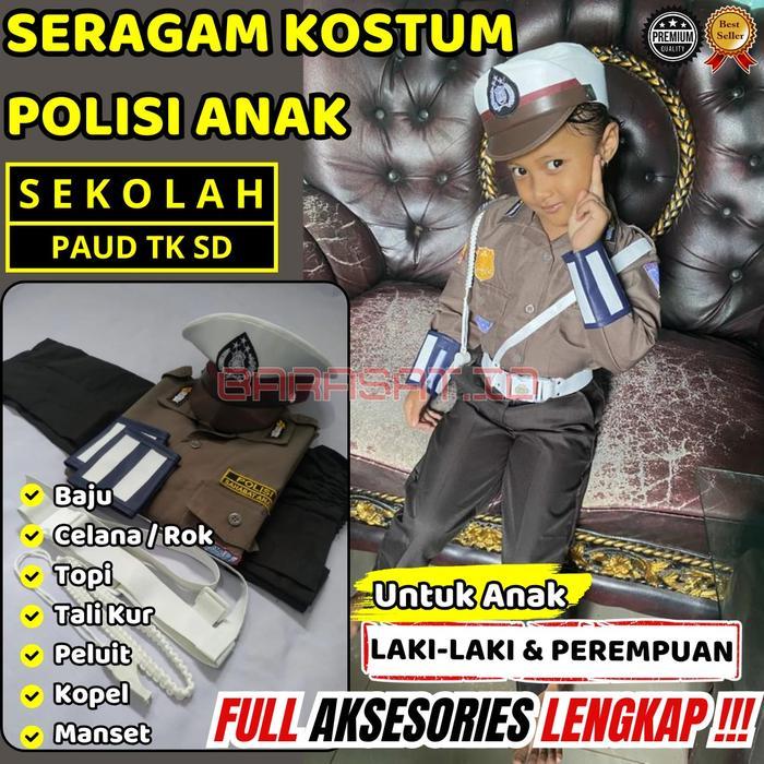 Baju Polisi Anak Pocil Kostum Baju Polisi Baju Profesi Polisi Anak Baju Polisi Lalu Lintas Anak