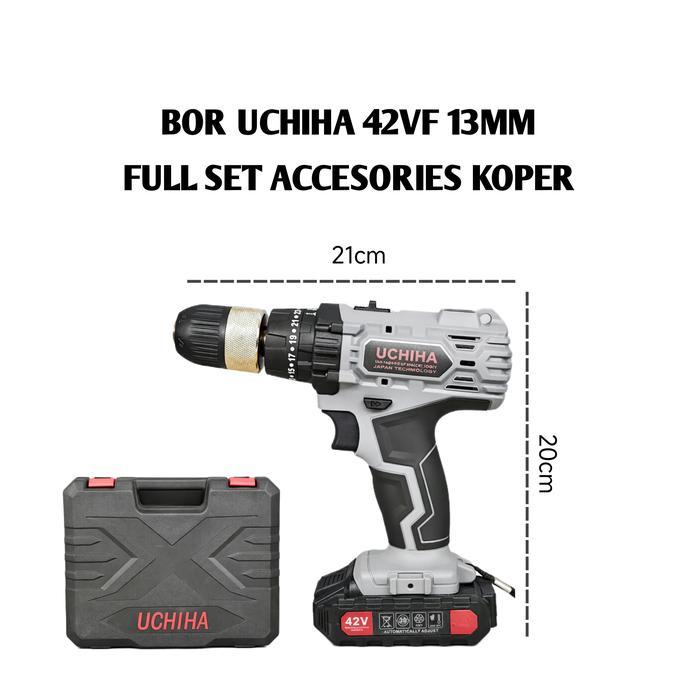 Mesin Bor 13Mm Uchiha Type 42Vf Cordless Impact Drill Beton Uchiha
