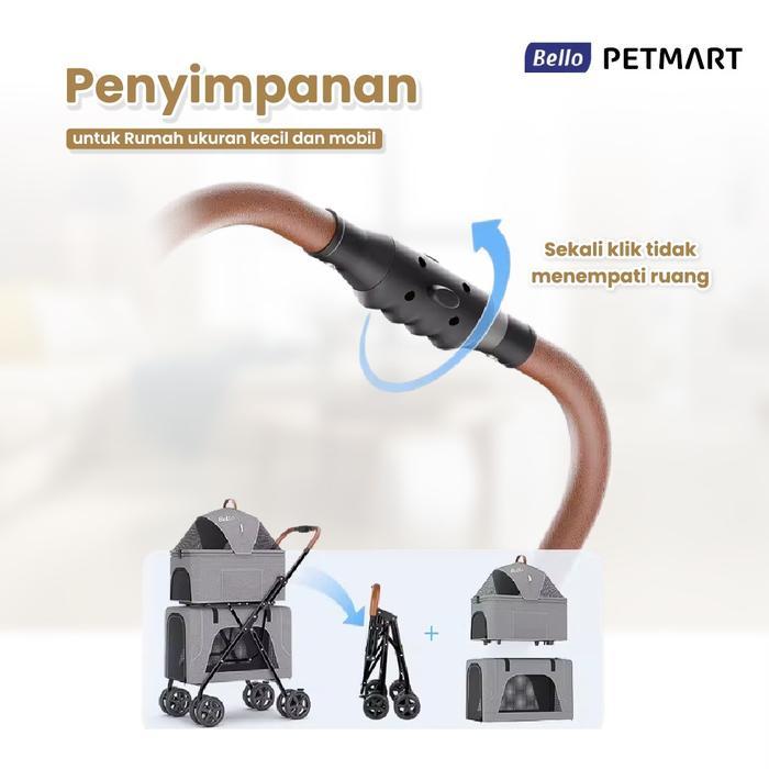 BELLO Pet Stroller Detachable Double Decker LD03F