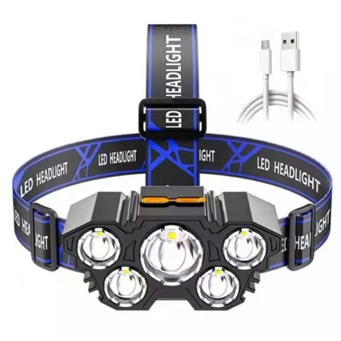 SENTER KEPALA MINI 5 LED 30W / SENTER KEPALA MINI CAS