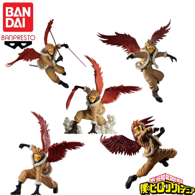 In Stock Original Bandai Banpresto My Hero Academia Hawks Anime Characters Model Toy Birthday