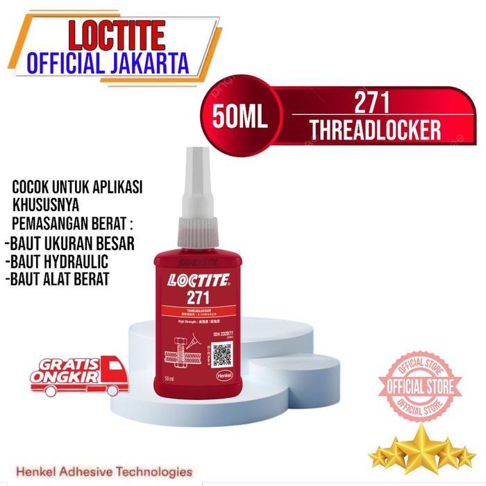 LOCTITE 271 Threadlocker Lem Baut 50ml - Lem Baut 271 50ml LEM 271 50ml