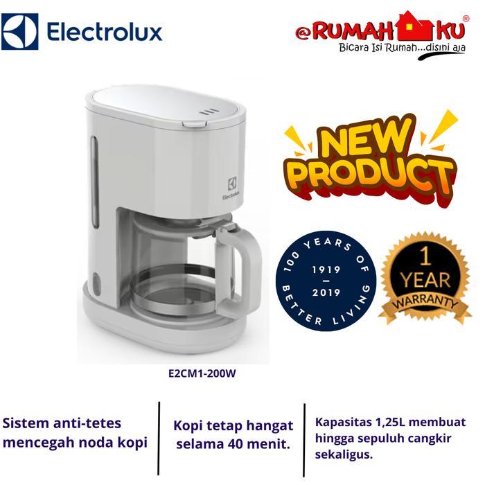 ELECTROLUX E2CM1-200W Coffe Maker Putih E2CM1 200W mesin pembuat kopi instan