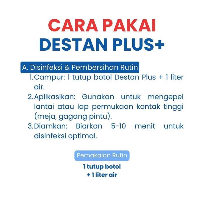 Destan Plus - Desinfektan Serbaguna - Desinfektan Ruangan - Desinfektan Aman Untuk Hewan - Destan 1L