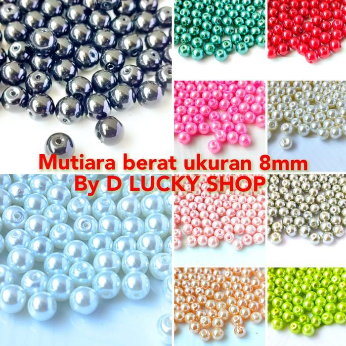 Mutiara Sintetis/Mutiara Berat/Manik Manik/Mote/Uk 8Mm/Per 33 Gr/ Manik Manik Luxury Beads Craft