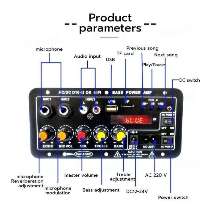 Diskon [Model Terbaru] D10 900W Amplifier Board Tampilan Digital Power Amplifier Board Untuk 8-12