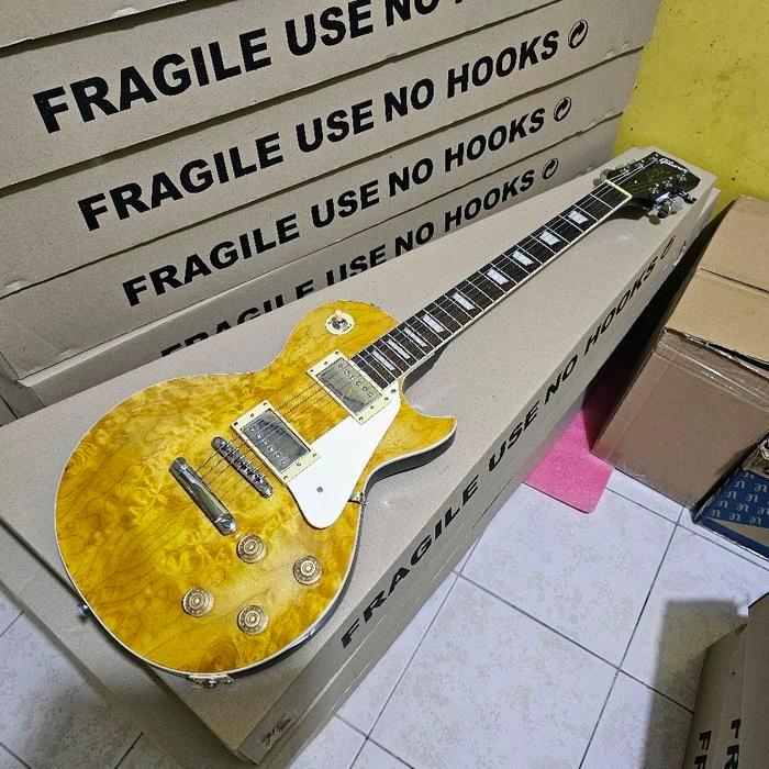 Gibson lespaul pabrikan PU GNB korea kuningnatural