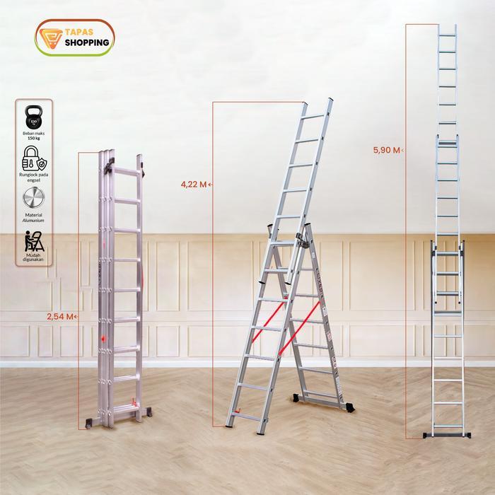 Liveo Tangga Lipat Aluminium Extension Lv-219