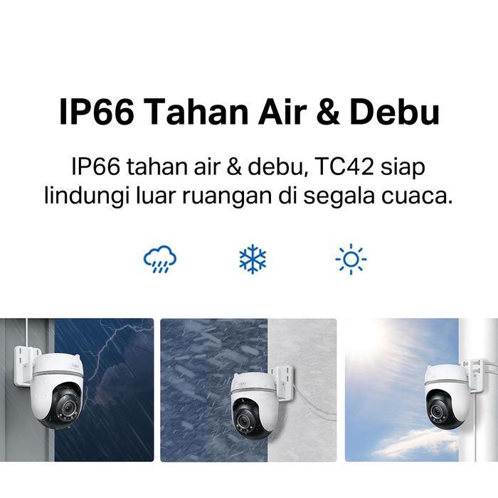Tp-Link Tc42 Kamera Cctv Wifi Indoor Kamera Cctv 2K Cctv Jarak Jauh Lewat Hp Pan Tilt 360 Ai