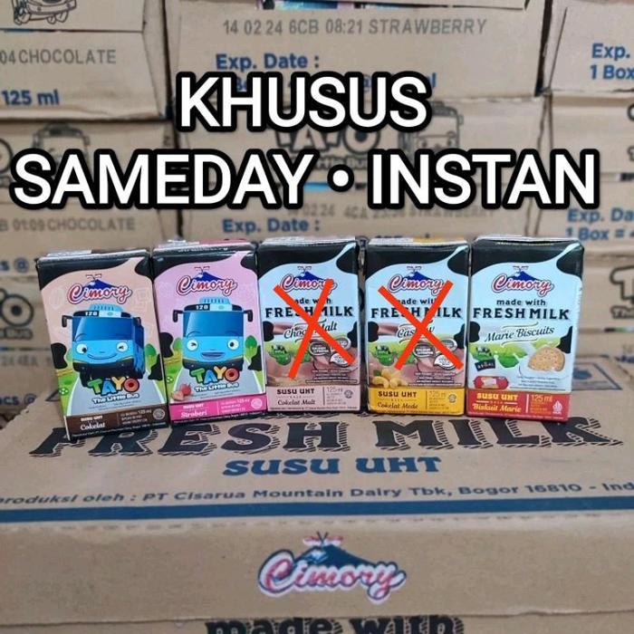 Ready 1 Dus Susu Cimory Uht Fresh Milk 125Ml / 125 Ml 1 Karton Sameday