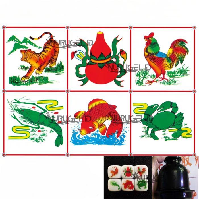 Terlarisss SA Dadu Koprok Set / Sicbo Dice Game / Bau Cua