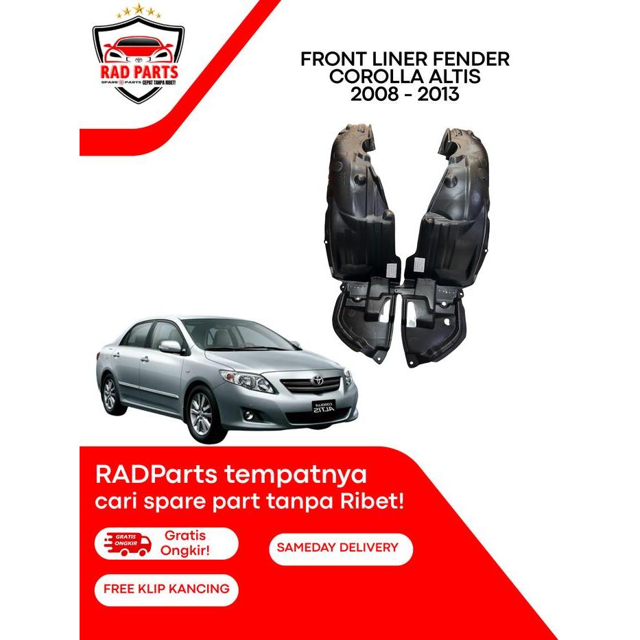 Liner Fender - Corolla Altis 2008 Sd 2013 - Front Inner Fender
