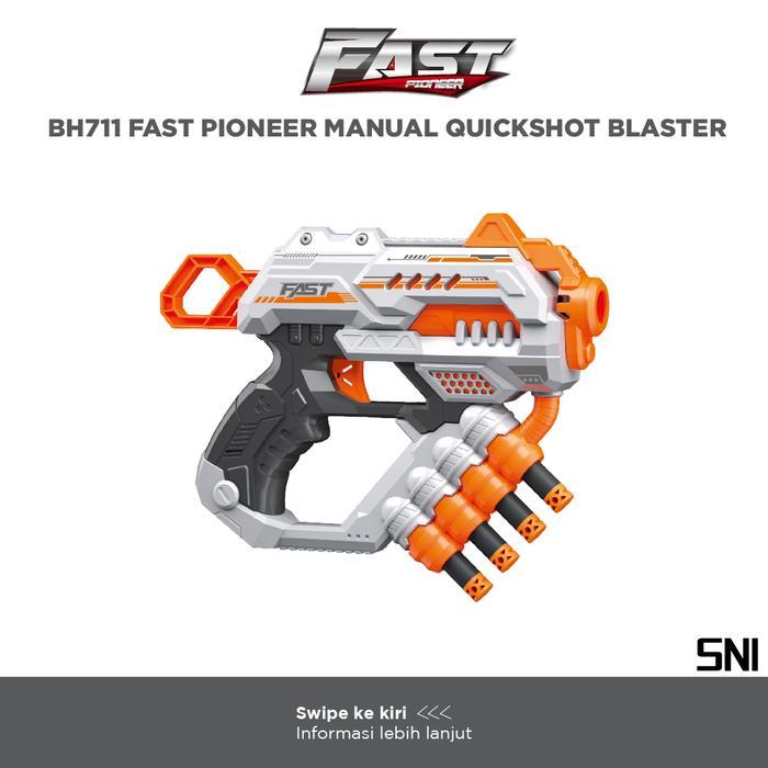 Quickshoot Blaster Mainan Tembak Peluru Busa