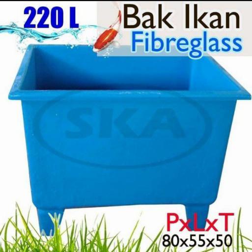Bak Ikan , Kolam Ikan + Ska + Fiberglass 85X60X50