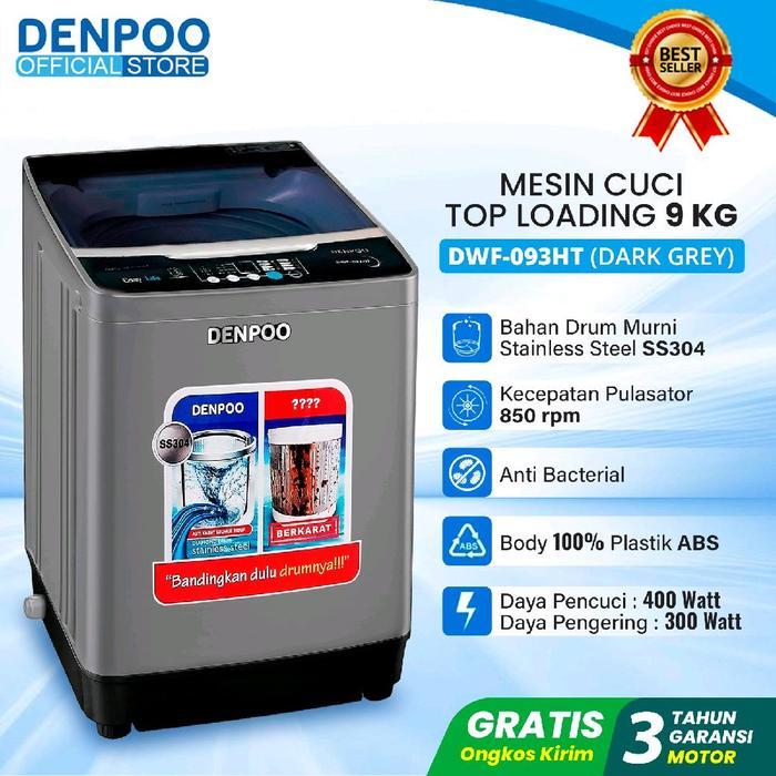 Denpoo Mesin Cuci DWF 093 HT - DWF 093-DARK GREY