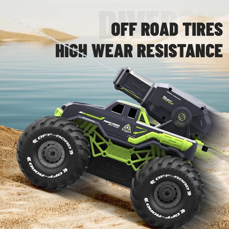 2.4G RC Car Selfabsorbing Highpressure Water Remote Control Amphibious Offroad Vehicle Climbing