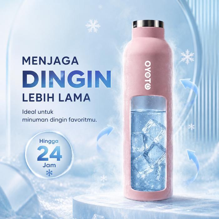 TERLARIS OYOTO Botol Minum Stainless Thermos air panas Tumblr aesthetic 1 Liter Termos Vacuum READY