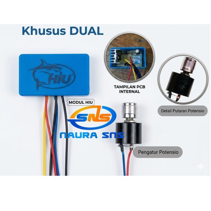 Potensio Sprayer Elektrik Dobel Pompa Merk HIU Pengatur Kecepatan Big Pump & Double Pump