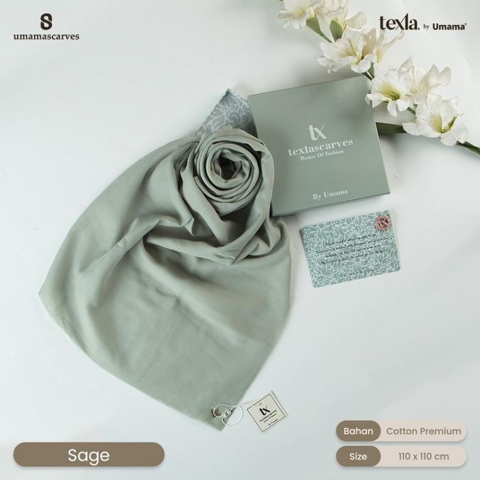 Kualitas Terbaik Umamascarves - Kerudung Polos Jilbab Segi Empat Texla Standar [FreeBrooch] Muslim