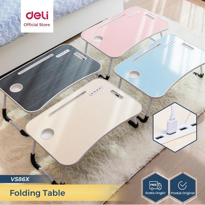 new Deli x Vusign Folding Table / Meja Laptop Lipat VS861/VS862/VS860/VS864 Computer Furniture