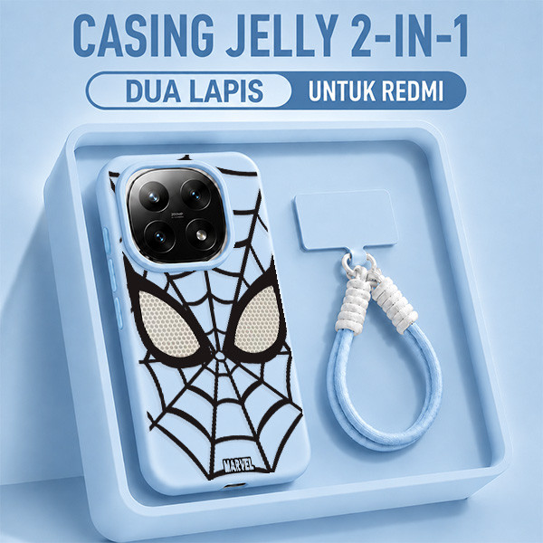 Spiderman 2 In 1+[Set Tail]Case Redmi 17 A7 Pro 15C 15 Note 14 13 14C 13X 13C Case