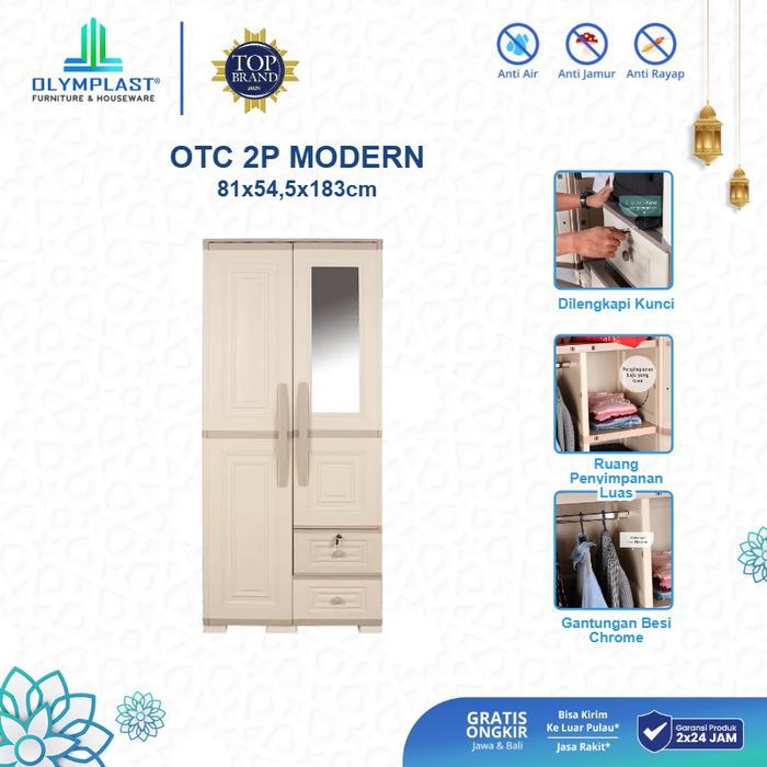 Olymplast Lemari Pakaian Plastik 2 Pintu - OTC 02P Modern