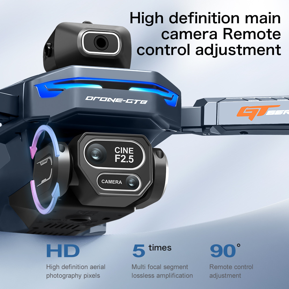 GT8 Drone 8K HD Professional Dual Cameras WiFi Optical Flow Positioning Brushless UAV With Screen