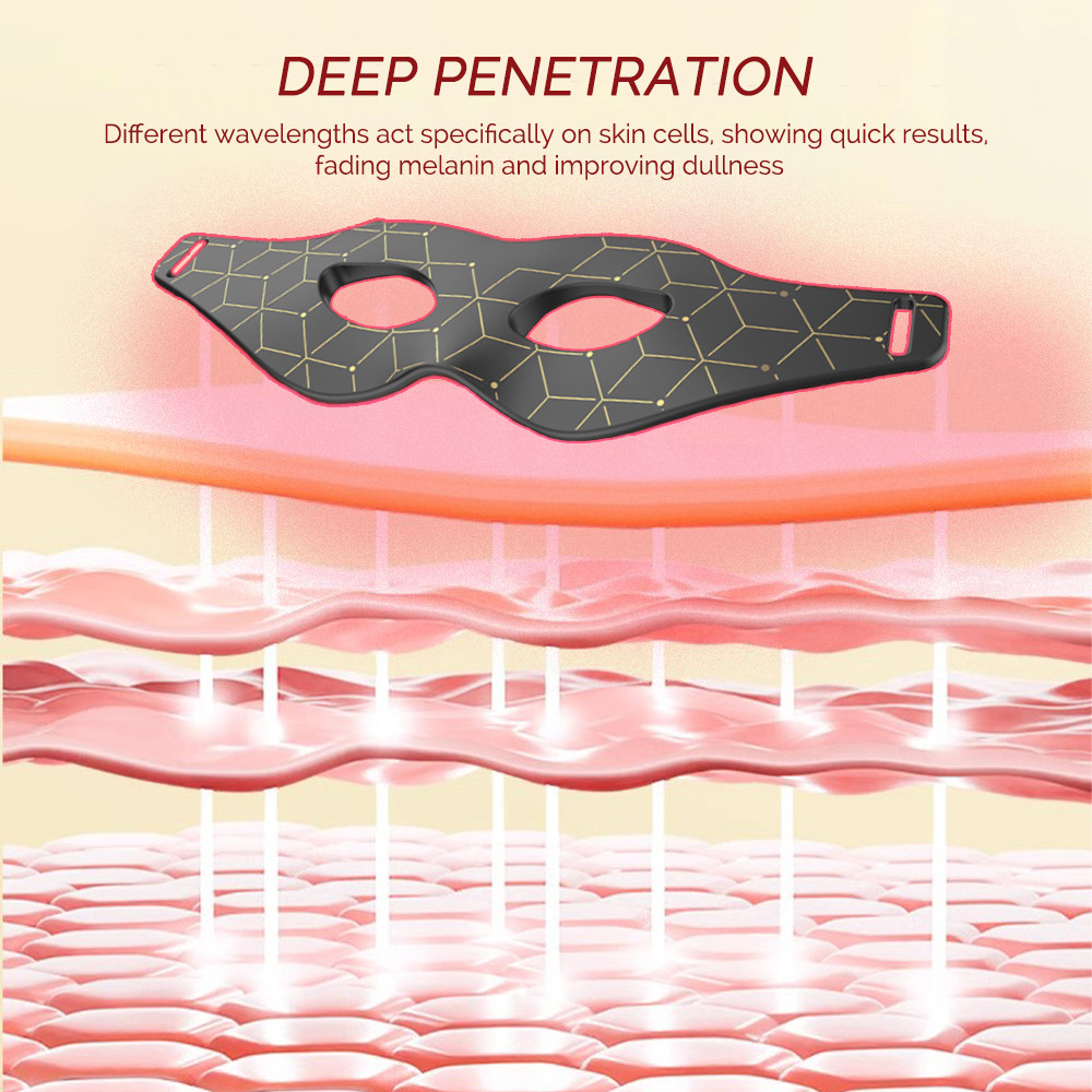 7 olor LED Photon Silione Eye Mask Wireless Flexible Eyes Beatuy Mask Red Light Relieves Eye Fatigue
