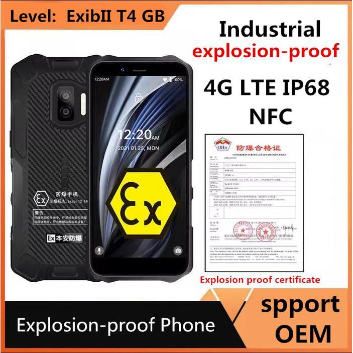 Industrial Explosion-proof Mobile Phone 4GB+64GB IP68 IP69K Rugged NFC,Chemical Factory Petroleum In