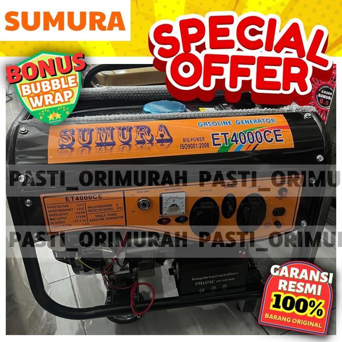 gasoline generator set sumura ET4000CE et 4000 ce et4000ce et genset bensin sumura double starter 24