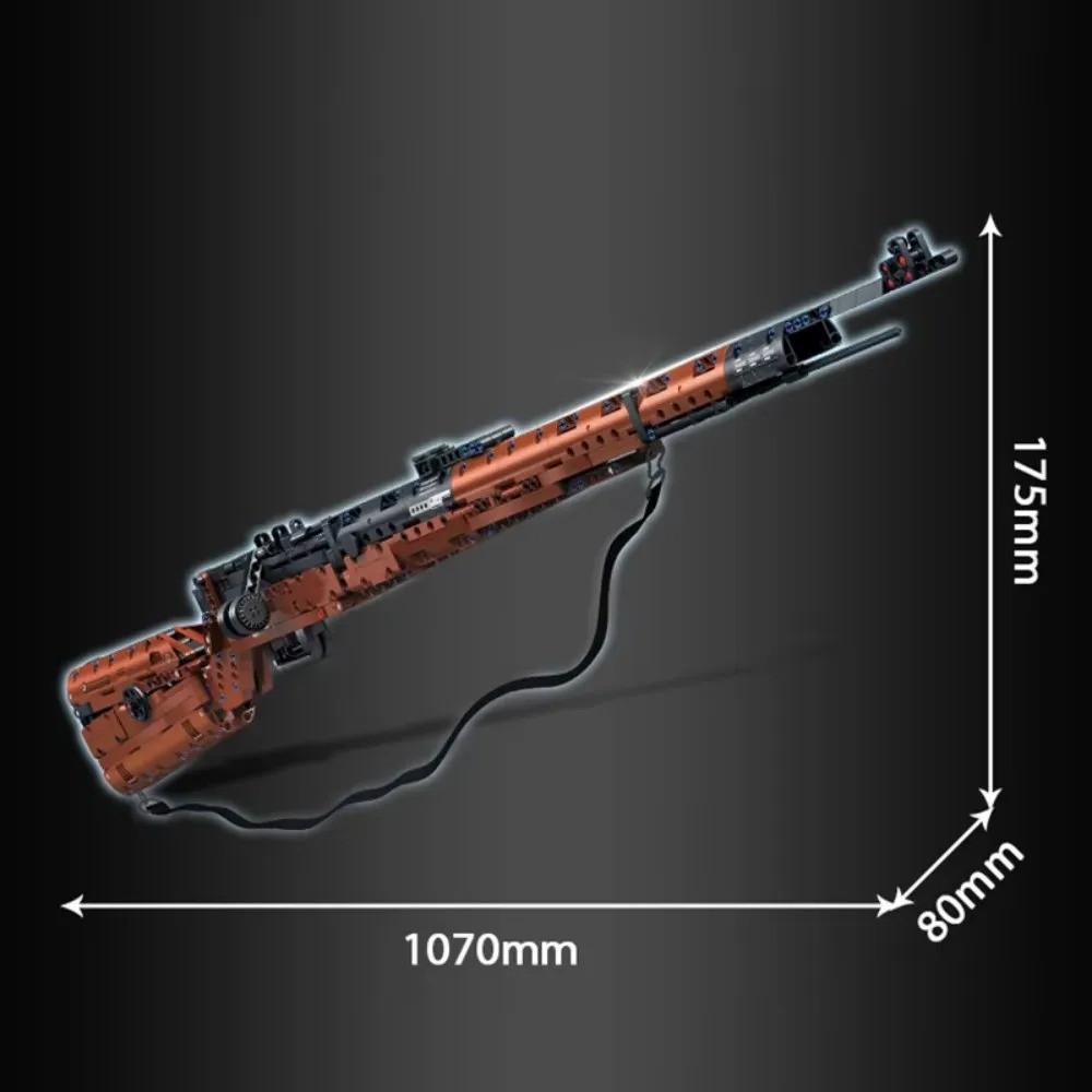 Mauser 98K Sniper Rifle Assembled and Inserted small partile Building Shooting Game Toys Gifts