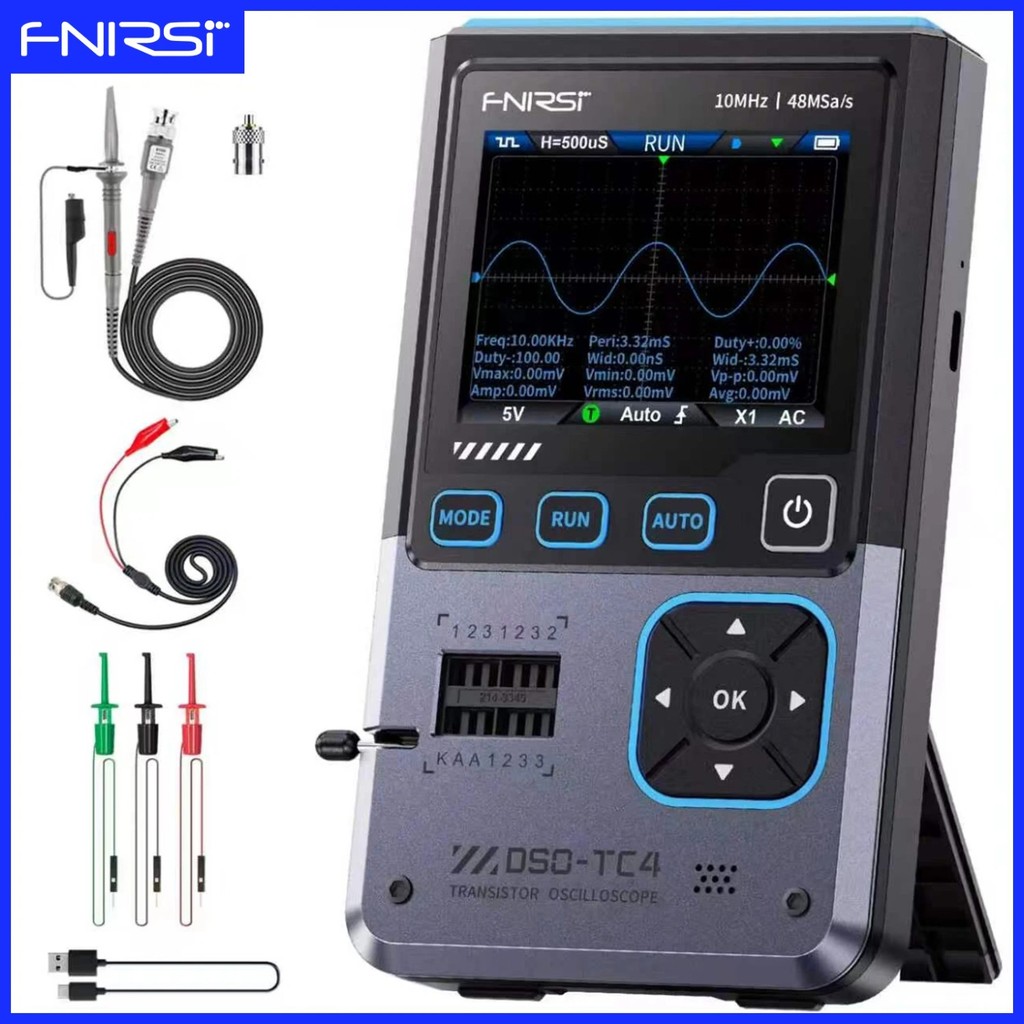 FNIRSI Upgraded DSO-TC4 DSO-TC3 Multifunction Transistor Oscilloscope Signal Generator Portable