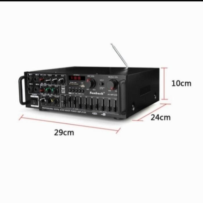 Power Amplifier Karaoke Sunbuck Eq Usb Bluetooth 2000W #Gratisongkir