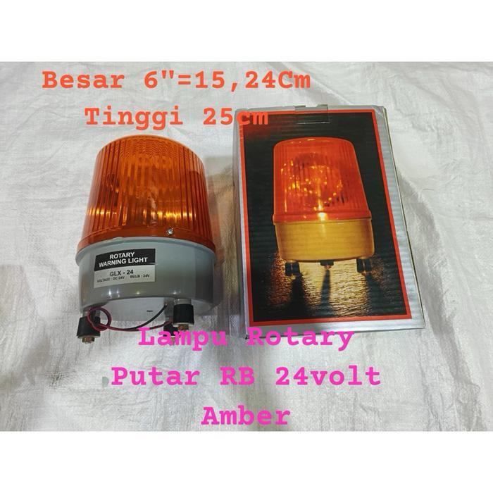 Lampu Rotary Lampu Putar Warning Light Ka24Volt & Rb 24Volt Amber/Kuning