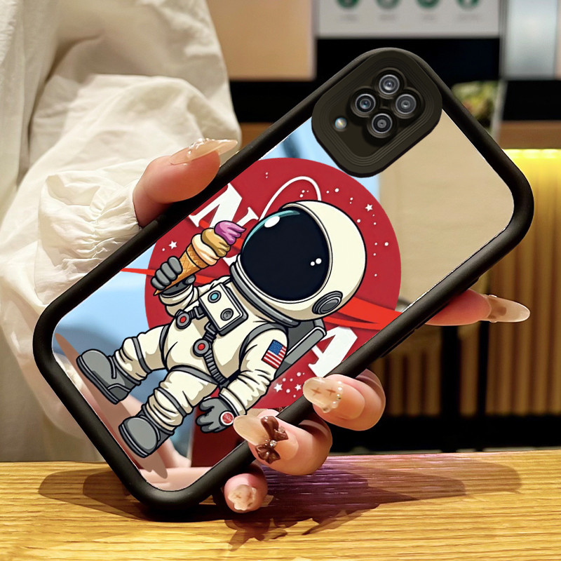 Casing Hp untuk Samsung Galaxy A22 M22 Case Casing pola baju astronot Kasing HP Silikon Softcase