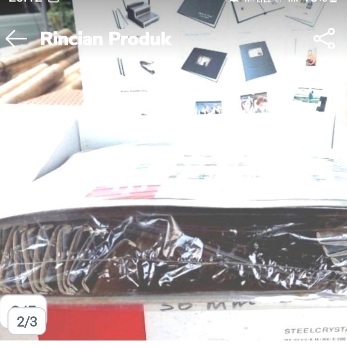 cover jilid unibind Steel cristal white 220-280 asli
