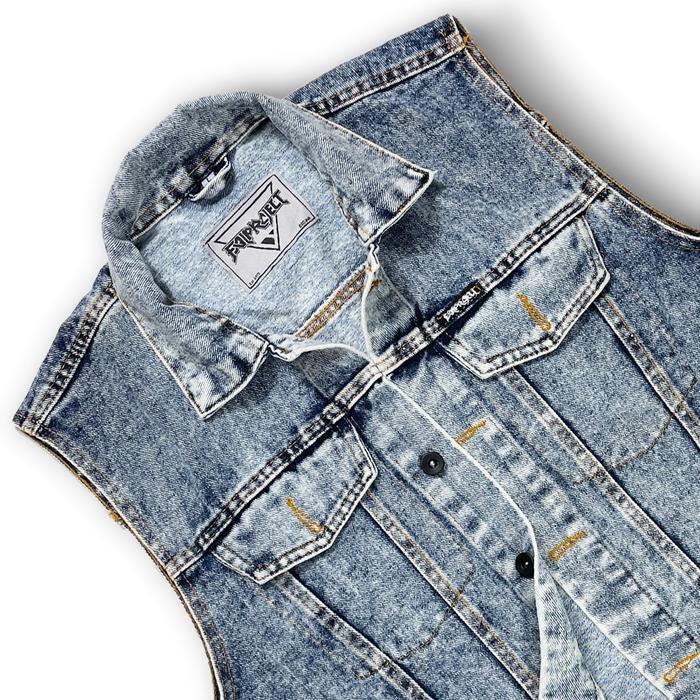 Falproject Rompi Washing Snowlight Vest Denim Pria