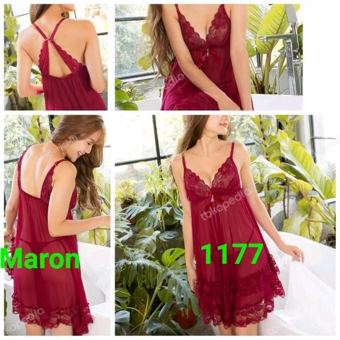 Mantab Daster Lingeri Sexy Wanita All Size Jumbo Transparan Terlariss 