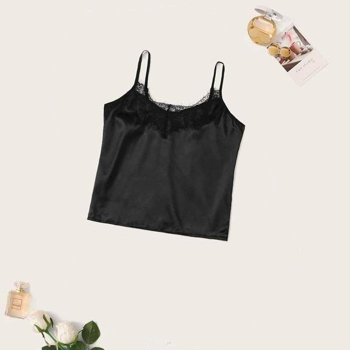 Spesial Baju Tidur Tanktop Lingerie Sexy Celana Pendek Satin / Baju Tidur Wanita Lingerie Set /