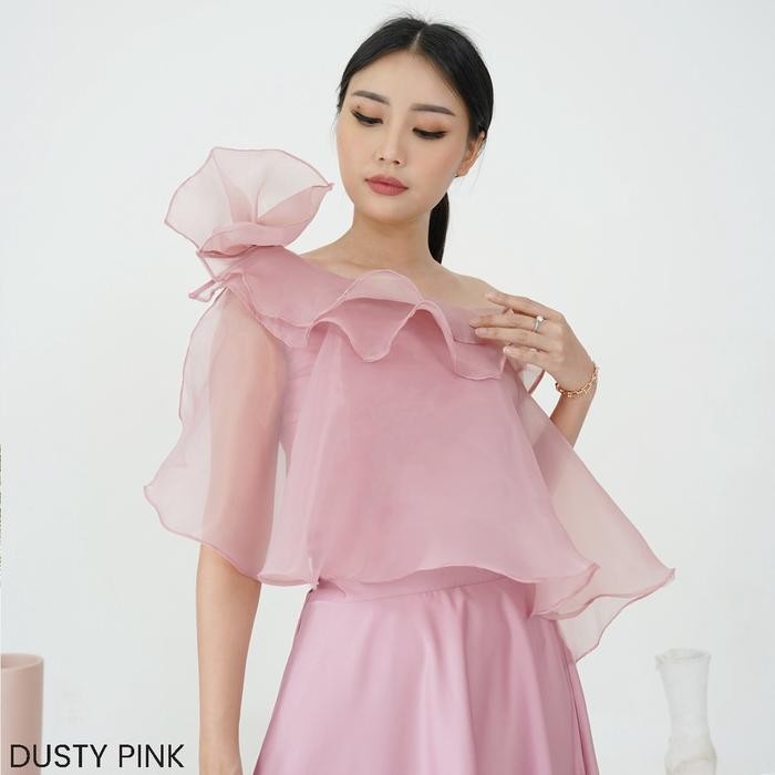 Ruffle Top Organza Meydina Atasan Blouse Wanita