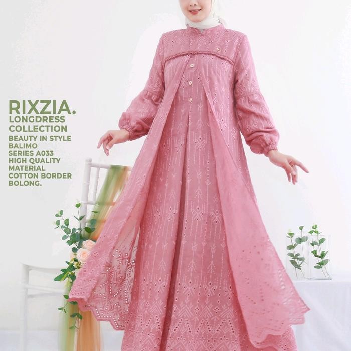 Gamis Balimo Katun Bolong Bordir